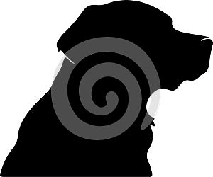 companion dog Black Silhouette Generative Ai