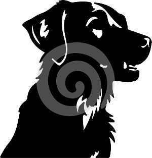 companion dog Black Silhouette Generative Ai