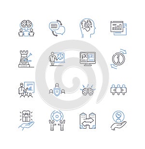 Company Accomplishments line icons collection. Growth, Innovation, Achievements, Success, Expansion, Breakthrough