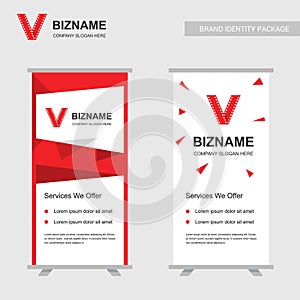 Company ads banners with elegent design vector with video logo