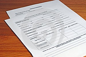 Company application for employment