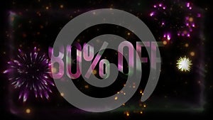 Company Bonus 80% OFF Promotion Letter Logo Videos