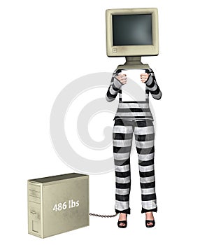 Company Business Office Money Embezzlement Jailed Illustration photo