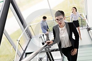 Company CEO busy walking in office