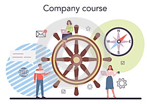 Company course. Corporate organization. Business strategy concept.
