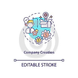 Company creation concept icon