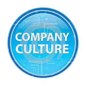 Company Culture floral blue round button