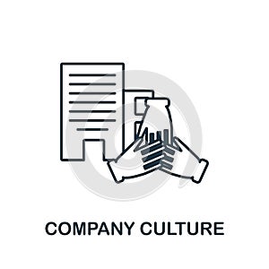 Company Culture icon. Line element from digital transformation collection. Linear Company Culture icon sign for web