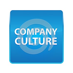 Company Culture shiny blue square button