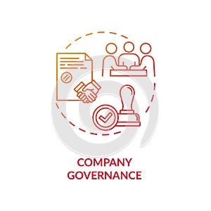 Company governance concept icon