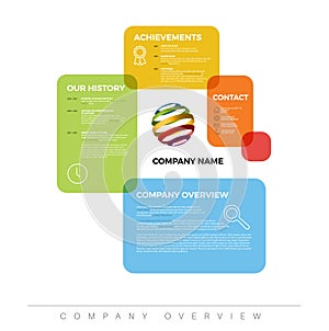 Company infographic overview design template