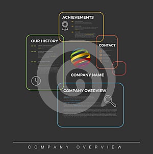 Company infographic overview design template