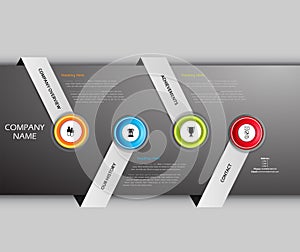 Company infographic overview design template