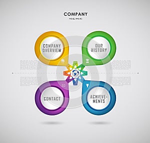 Company infographic overview design template