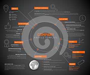 Company infographic overview design template