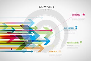 Company infographic overview design template photo