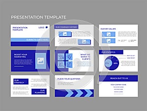Company Investment Pitch Decks Vector Template Design. Elegant and Modern Styling to convince any message. Colorful