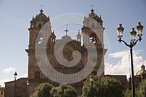 Company of Jesus Church in Plaza de Armas of Cusco Peru