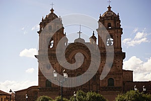 Company of Jesus Church in Plaza de Armas of Cusco Peru