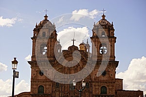 Company of Jesus Church in Plaza de Armas of Cusco Peru