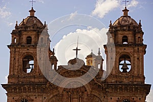 Company of Jesus Church in Plaza de Armas of Cusco Peru