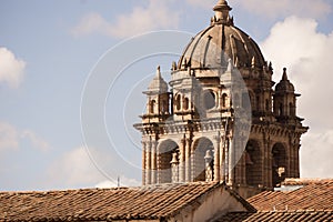 Company of Jesus Church in Plaza de Armas of Cusco Peru