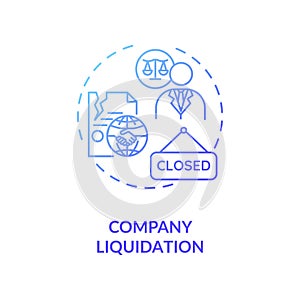 Company liquidation concept icon