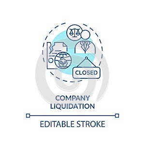 Company liquidation concept icon