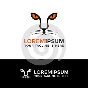 company logo design with tiger head silhouette