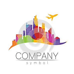Company Logo Vector City Town Icon for Branding Real Estate Symbol Building and Apartment Rent Concept Sign with