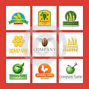 Company logos with food