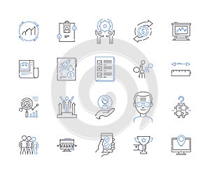 Company managers outline icons collection. Executives, Directors, CEOs, Supervisors, Controllers, Officers, Coordinators