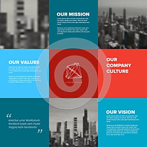 Company mission, vision values template