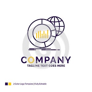 Company Name Logo Design For Big, chart, data, world, infographi