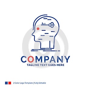 Company Name Logo Design For brain, hack, hacking, key, mind. Bl