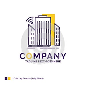 Company Name Logo Design For Buildings, city, sensor, smart, urb