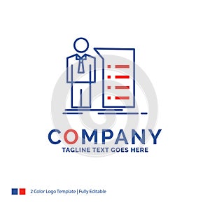 Company Name Logo Design For Business, explanation, graph, meeti