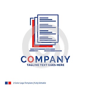 Company Name Logo Design For Code, coding, compile, files, list photo