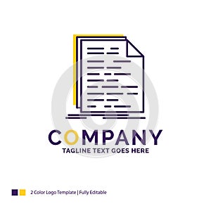 Company Name Logo Design For Code, coding, doc, programming, scr