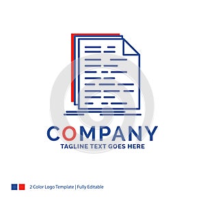 Company Name Logo Design For Code, coding, doc, programming, scr
