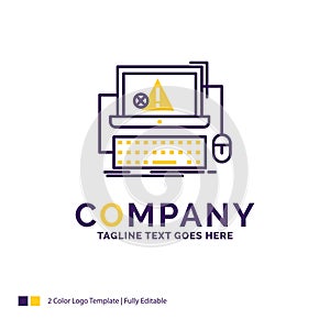 Company Name Logo Design For Computer, crash, error, failure, sy