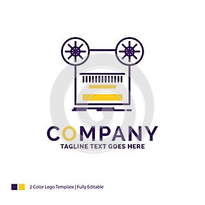 Company Name Logo Design For Record, recording, retro, tape, mus