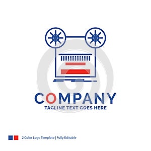 Company Name Logo Design For Record, recording, retro, tape, mus