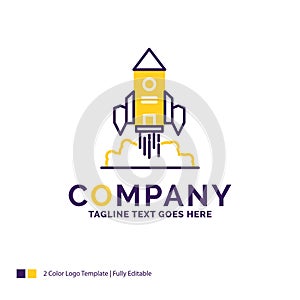 Company Name Logo Design For Rocket, spaceship, startup, launch