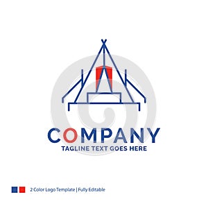 Company Name Logo Design For tent, camping, camp, campsite, outd