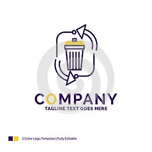 Company Name Logo Design For waste, disposal, garbage, managemen