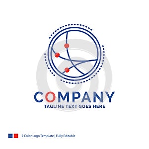 Company Name Logo Design For worldwide, communication, connectio