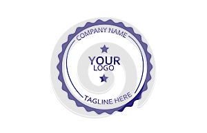 Company Name Stamp Logo Design Vector