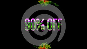 Company Offer 90% OFF Discount, Text Design Videos