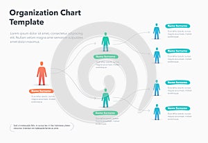 Company organization chart template with place for your content